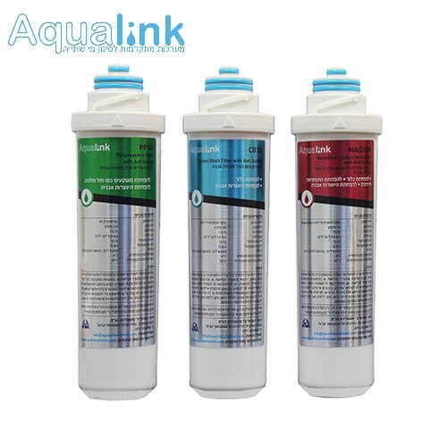 סנן מים להחלפה למערכת טיהור מים, 3 שלבים - AquaPro